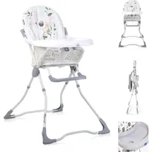 Lorelli Kinderhochstuhl Marcel, klappbar, Bechervertiefung, abwaschbarer Stoff weiß