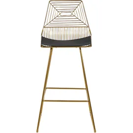 Beliani Barstuhl Metall Gold
