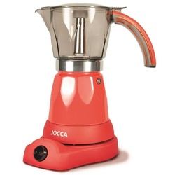Jocca Espressomaschine elektrische Espresso Kaffeemaschine, bis zu 6 Tassen, 480 Watt rot