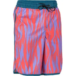 Boardshorts Jungen - 500 Zebra rot/violett Gr. 146 - 11 Jahre