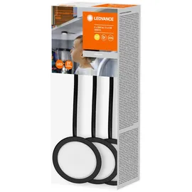 LEDVANCE Undercabinet Spot Puck 65mm 3 x 3W Schwarz Spotleuchten für Unterschrankbeleuchtung warmweißes Licht