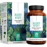 NATURTREU® Algenkraft - Omega 3 Vegan aus Algenöl – 1000mg Omega 3 Algenöl aus nachhaltigen Kulturen - Mikroalgenöl hochdosiert DHA & EPA im optimalen Verhältnis - Laborgeprüft