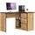 akord furniture factory Eck-Schreibtisch AKORD B16 rechts Eiche Craft mit 3 Schubladen und 2 Ablagen B124 x H77 x T85 cm - Bronze
