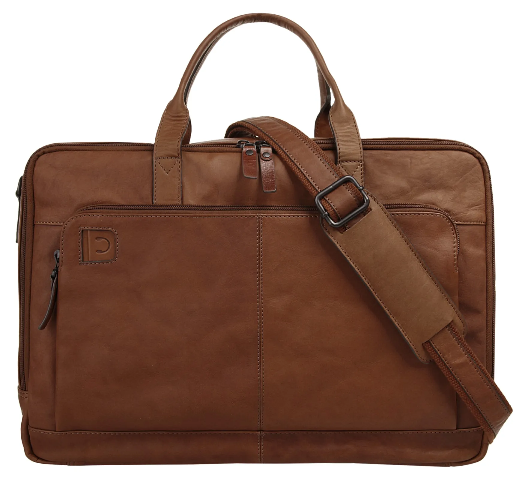 X-Zone Laptoptasche, echt Leder X-Zone cognac B/H/T: 43 cm x 31 cm x 11 cm   onesize