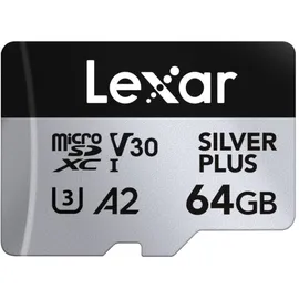 Lexar microSDXC Silver Plus UHS-1 V30 R205/W100MB/s - 2PACK 64 GB