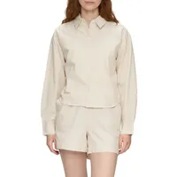 QS Hemdbluse mit Streifenmuster Beige L