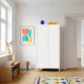 [en.casa] Kleiderschrank Esteli 80 x 170 x 45 cm Weiß