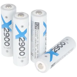 XCell 4 Stück 2900mAh Mignon AA Akku Ni-MH 1,2 Volt, verpackt in Folie