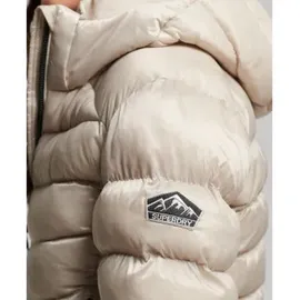 Superdry Damen. Fuji Steppjacke mit Kapuze Pelikan beige 44 - 44