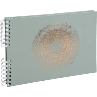 Exacompta Fotoalbum Ellipse 150 Fotos 50 Seiten Format 32 x 220 mm, grün - Grün