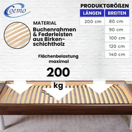 Coemo Lattenrost XXL extra stabil 140 x 200 cm