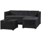 Juskys Punta Cana M Lounge-Set schwarz/dunkelgrau