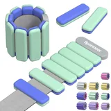 Sportneer Tragbare Gewichtsmanschetten Handgelenkgewichte Set 2er-Set (Jeweils 0,5 kg & 1 kg) für Damen und Herren für Yoga, Tanz, Barre, Pilates, Cardio, Aerobic, Walking