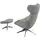 flexlux Relaxsessel FLEXLUX Polyester 90 x 107 x 89 cm grau mit Kopfteil