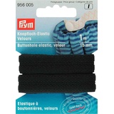 Prym 956005 Knopfloch-Elastic Veloursband 15 mm schwarz