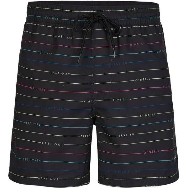 ONEILL Herren Badeshorts CALI FIRST 15 SWIM SHORTS, Black First In, S