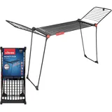 Vileda Infinity Flex Ultimate Wäscheständer Black Edition | Ausziehbares schwarzes Teleskopgestell, XXL-Trockenstäbe | Klappbar & Vormontiert - Weniger Abdrücke für große Textilien | Eco-Verpackung
