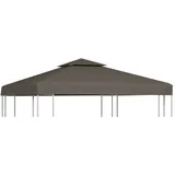 BULANED Pavillon-Dachplane mit Kaminabzug, Ersatzdach Pavillon, Dach Für Pavillon, Pavillondach, 310 g/m2 3x3 m Taupe