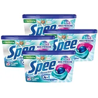 SPEE Power Caps Deo-Frische Frische-Kick 4x 18 WL (72 Waschladungen), Vordosiertes Vollwaschmittel Mit 4 + 1 Formel Bekämpft Alltagsgerüche für 24 h, für Temperaturen Von 20° - 95° C
