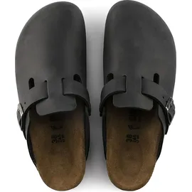 Birkenstock Boston Nubukleder geölt schmal schwarz 37