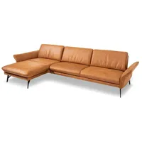 himolla Ecksofa Monheim Mikrofaser Braun Cognac 174 x 310 cm