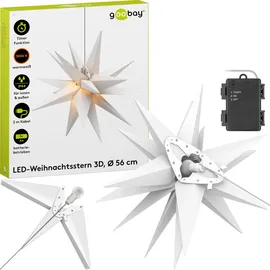 goobay LED Weihnachtsstern 3D Ø 56 cm weiß