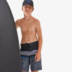 Boardshorts Jungen 900 schwarz SCHWARZ 151-160cm 12-13J