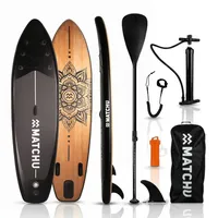 Matchu Sports Stand Up Paddling Board 320 x 81 x 15 cm Holz/Mandala/Schwarz