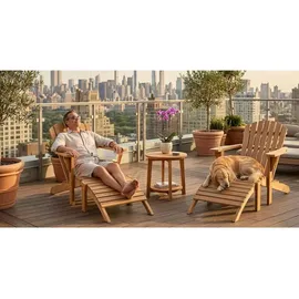 Mr. Deko Adirondack Sessel 2 Stück 59 x 59 x 108 cm beige