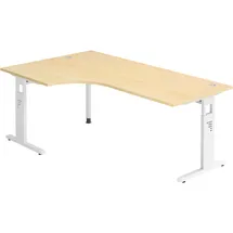 bümö Eckschreibtisch Ahorn / Weiß