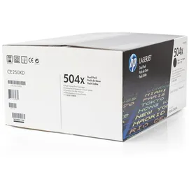 HP 504X schwarz 2er Pack (CE250XD)