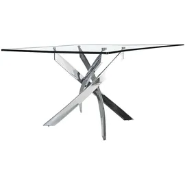 ac angel cerda Angel Cerdá Esstisch Rechteckig gehärtetes Glas aus verchromter Stahl 1061-150x95