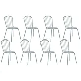 Beliani Gartenstuhl 40 x 89 x 47 cm blau 8 St.