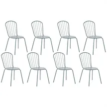 Beliani Gartenstuhl 40 x 89 x 47 cm blau 8 St.