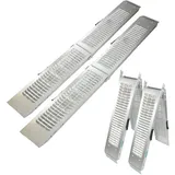 Baumarktplus TRUTZHOLM 2 x Auffahrrampe klappbar 189cm Traglast 400 kg Stahl grau geriffelt Verladerampe Rampe