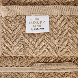 Beliani MITIARO Handtuchset 9-tlg. sandbeige
