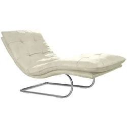 Relaxliege W.SCHILLIG "daily dreams", beige (sahara s37), B:75cm H:91cm T:170cm, Stoff S37 (100% Polyester), Sofas, in Waffelkissen-Optik, wahlweise mit Motor, Freischwingergestell