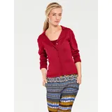 Heine Strickjacke Feinstrickjacke rot 40