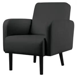 MEET Sessel LISBOA Kunstleder 71 x 83 x 55 cm Schwarz