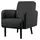 MEET Sessel LISBOA Kunstleder 71 x 83 x 55 cm Schwarz