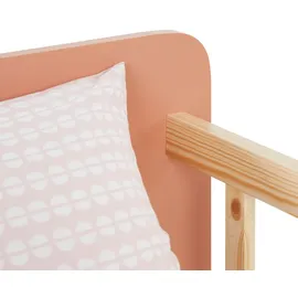 Homestyle4u Kinderbett 2606 90 x 200 cm Kiefer massiv rosa