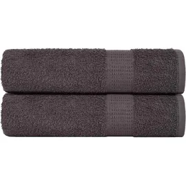 vidaXL Handtuchset 50 x 100 cm anthrazit 2 St.