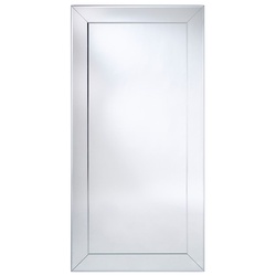 Casa Padrino Luxus Spiegel mit Aluminiumrahmen 100 x H. 200 cm - Garderobenspiegel - Wohnzimmer Spiegel - Schlafzimmer Spiegel - Luxus Qualität