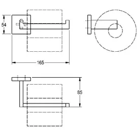 kwc aquarotter gmbh KWC Ersatz-wc-rollenhalter 165x54x85mm, Edelstahl, 165x54x85 mm, AP, Hochglanz