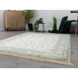Steffensmeier Orientteppich, Grün, Textil, Orientalisch, Rechteckig, 95x140 cm, für Fußbodenheizung geeignet, Teppiche | Wohnzimmer | Orient | Pflegeleicht | Tabriz Größe: