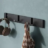 Mai & Mai Garderobenleiste aus Aluminium Wandgarderobe 6 Klapphaken