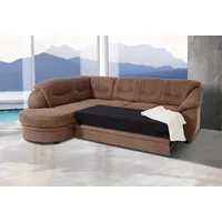 Ecksofa SIT & MORE "Savoni L-Form", braun, B:267cm H:90cm T:206cm, NaturLEDER (echtes Rindsleder) in Sitz und Rücken. Korpus in passendem Kunstleder SOFTLUX bezogen;Luxus-Microfaser (100% Polyester);Struktur ( 100% Polyester);Luxus-Microfaser ALTARA NUBUCK (100% Polyester), Sofas, Ecksofa, wahlweise mit Bettfunktion