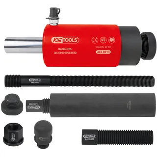 KS Tools Druck- und Zug-Hydraulikzylinder-Satz, 22t, 10-teilig