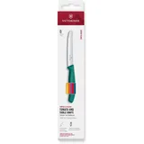 Victorinox Swiss Classic, Frühstücksmesser, Brötchenmesser Set 6teilig, Wellenschliff, 11 cm, Rostfreier Stahl, Farbig
