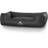 Knuffelwuff Hundebett Madison Orthopädisch Kunstleder XXXL 155 x 105 cm Schwarz